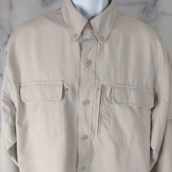 Duluth Trading Co Long Sleeve Fishing Shirt Mens Large 100% Nylon - Picture 2 of 10